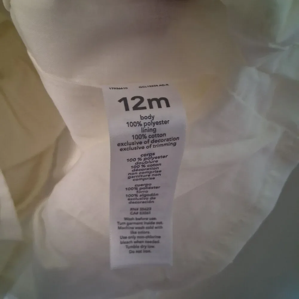 Carter's Just One You Baby Girls' 2 pc Holiday Floral Chiffon Dress - Ivory 12M